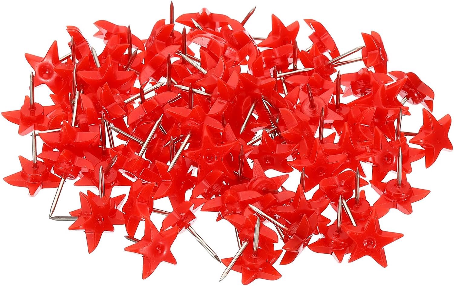 Duwspelden 14 x 15 mm - Stervormig - Stalen punt - Voor kurkborden en kaarten, 100 stuks - m-winkel
