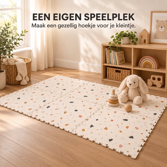 StrongFlow baby speelmat van foam - Terrazzo - Kruipmat - Zachte Vloertegels - 120 x 180 cm - Speelkleed - Zacht — afbeelding 5