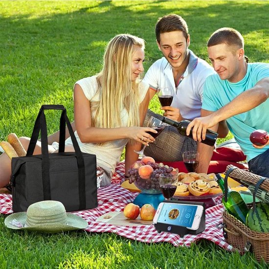 Koeltas - Opvouwbare koeltas van 20 liter - Geïsoleerde lunchtas voor dames heren -picknicktas - Draagbare Koeltassen voor de lunch - Ruime thermotas voor werk, school en strand van Flintry — afbeelding 4