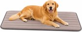 Hondenkussen – Hondenmand – Orthopedisch Xana Rechthoekig Taupe XXL – 116x69cm – memory foam – antislip bodem – perfect voor hondenbench