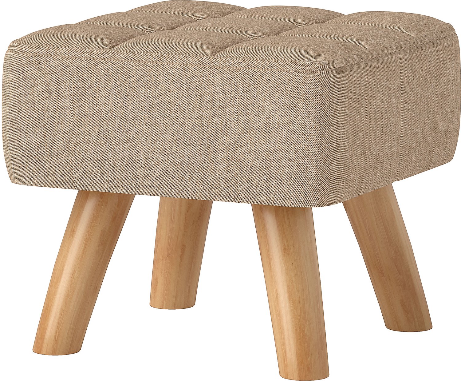 Homona Voetenbank - Met zachte vulling - 27 x 27 x 26 cm - Bruin Lichtbruin