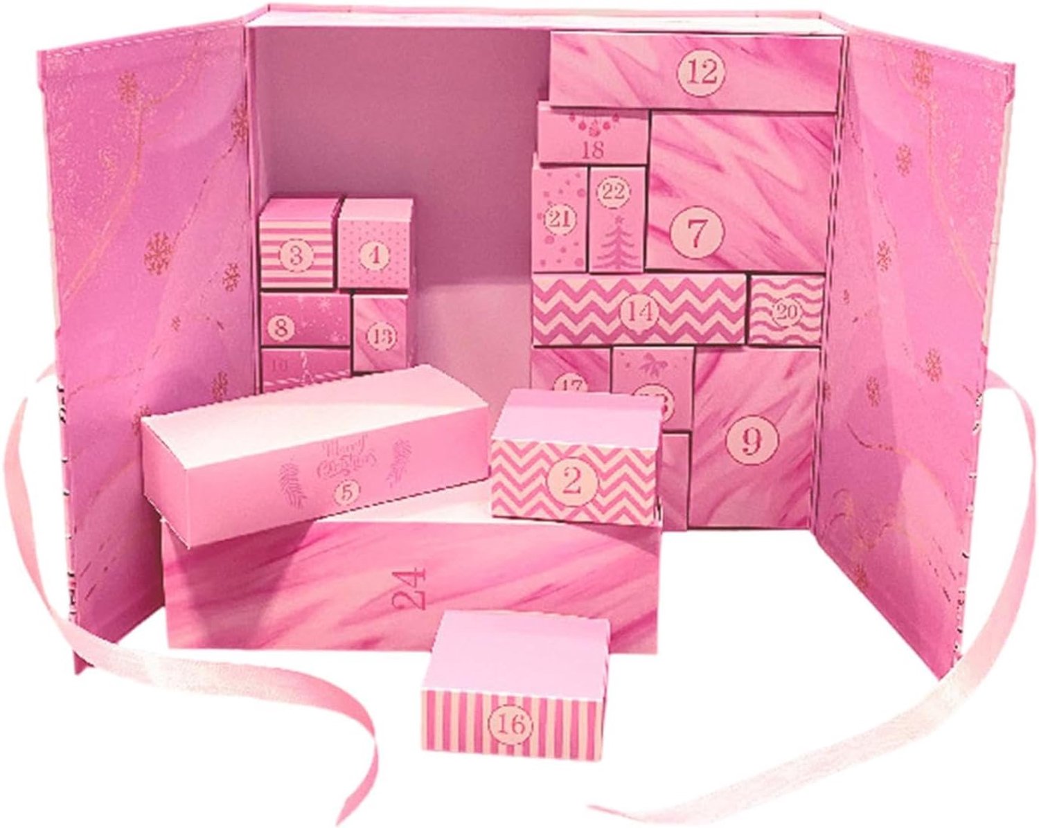 Adventskalender 2026 - DIY kerst adventskalender doos - 24 daagse advent countdown geschenkdoos - invulbare 24-daagse countdown adventskalender - om je eigen adventskalender in te vullen