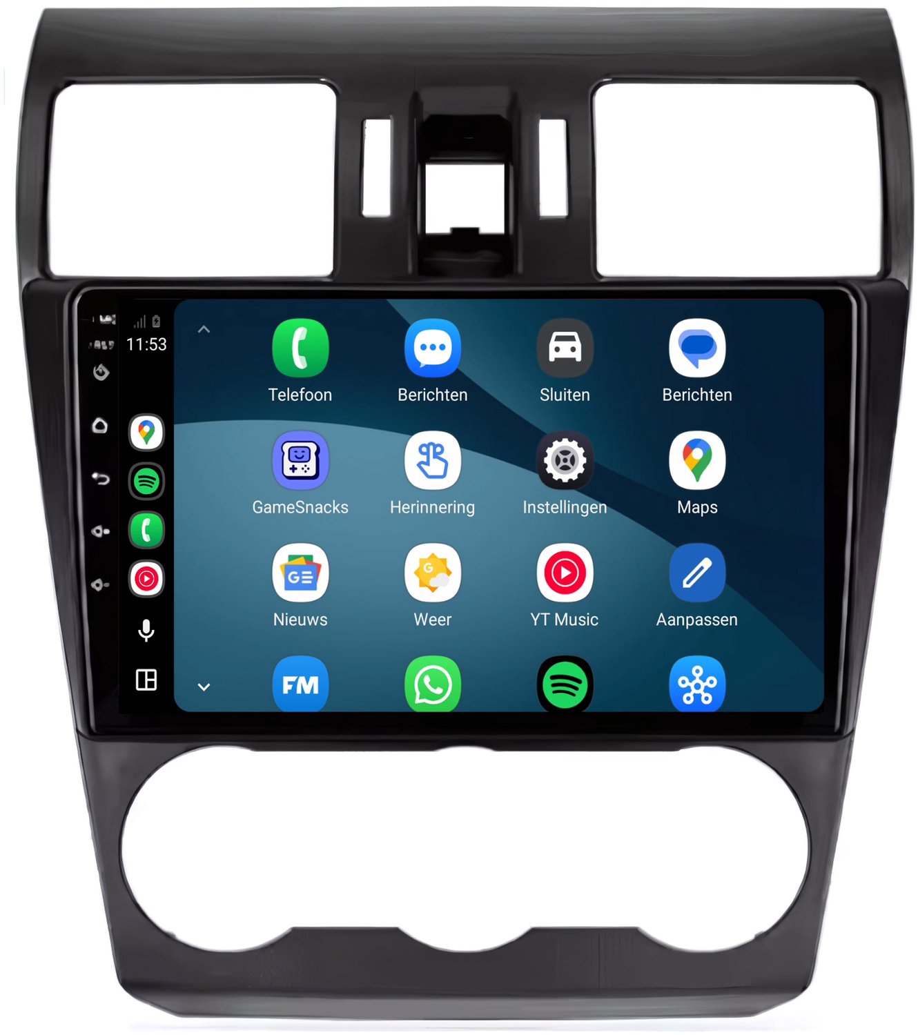 CarPlay autoradio geschikt voor Subaru Forester | 2014 t/m 2018 | Cartronix CTX-7090 | 2014 2015 2016 2017 2018 | 9 inch | Zwart | Android 15 | Draadloos Apple CarPlay & Android Auto | 2GB + 32GB | Bluetooth & Wifi