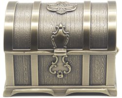 AVESON Rechthoekige vintage metalen schatkist snuisterij sieraden doos geschenkdoos ring case voor meisjes dames - ShopVlot