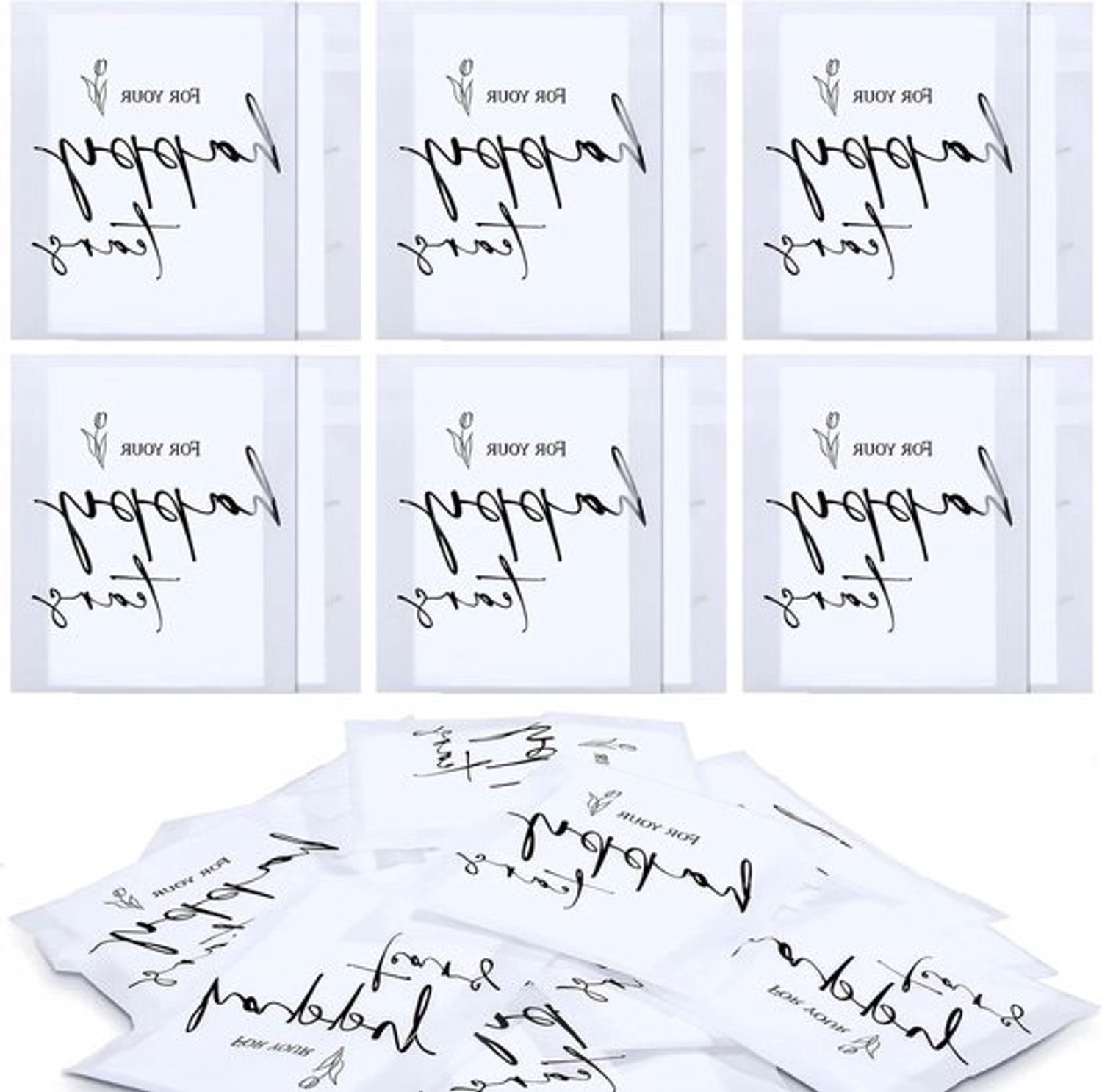 Bruiloft Tissues - Zakdoekjes Gasten - Bruiloft Gasten Vreugde - Met 'Happy Tears' Opdruk - 30 Pakjes - Wit