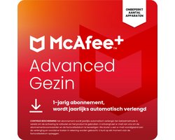 McAfee+ Advanced Family - Antivirus - Internetbeveiliging - 1 Jaar/Unlimited Apparaten - PC, Mac, iOS & Android Download