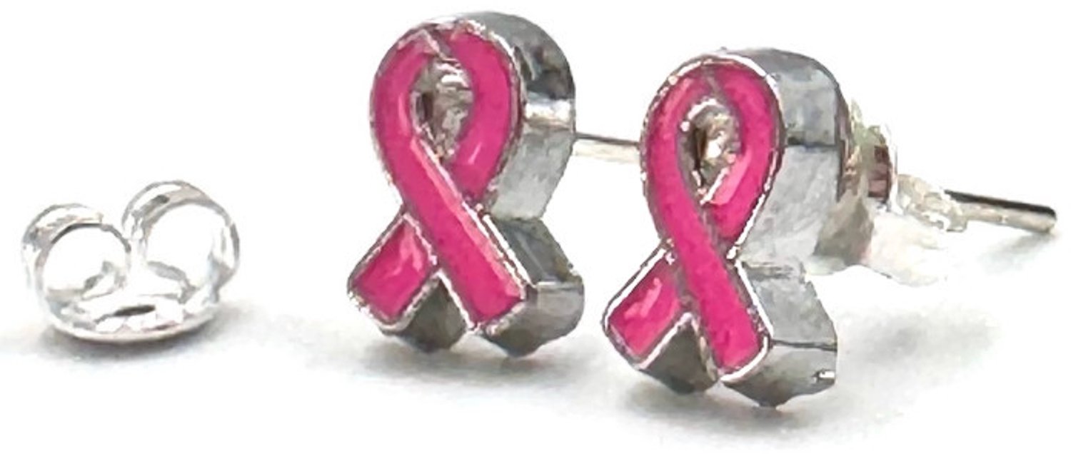 Pink Ribbon - Lint - Stekerknopjes - Roze - MNQ bijoux