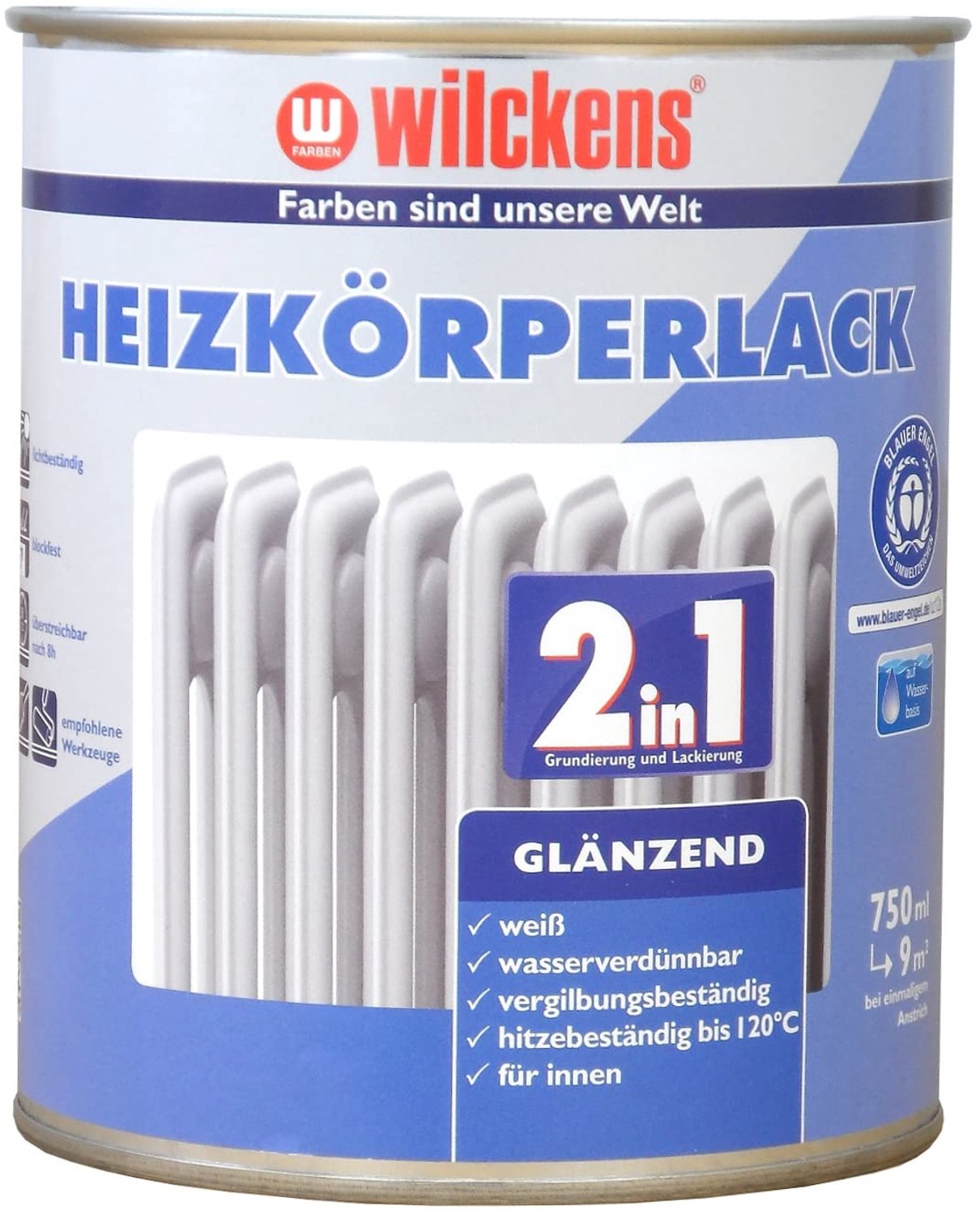 Wilckens Radiatorenlak Wit 0,75 L Hoogglans