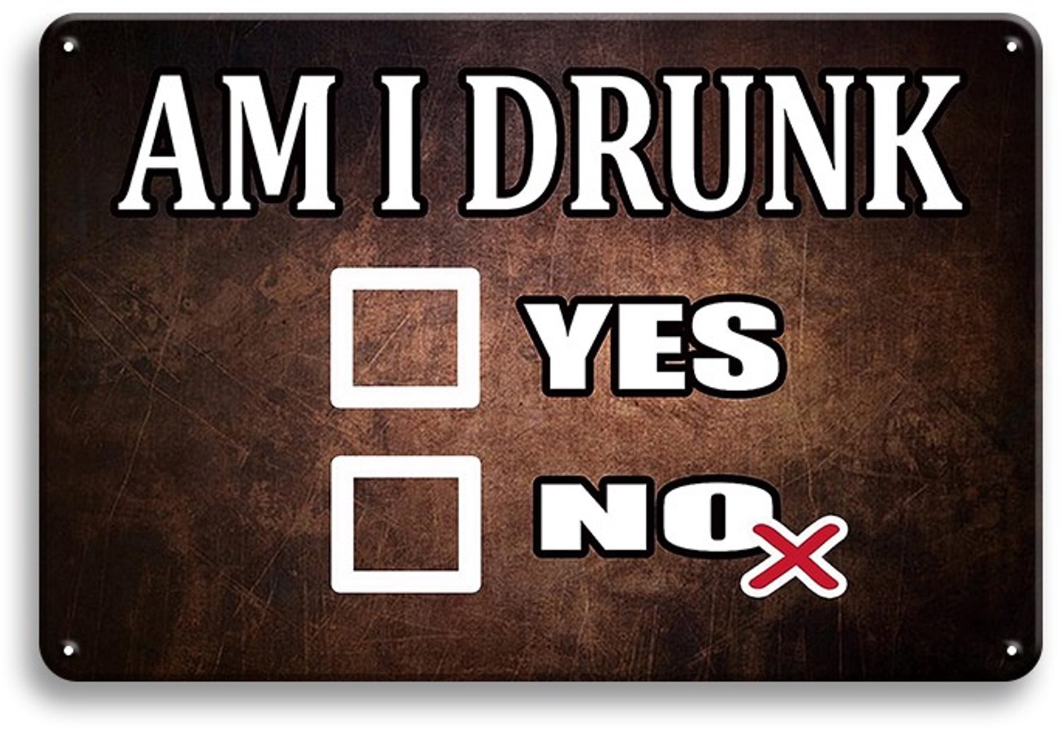 Am I Drunk Metalen Wandbord 20x30cm – Bier Tekstbord – Vintage Retro Wanddecoratie – Café Bar Kroeg Thuisbar Mancave