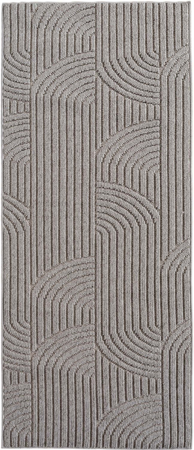 Ayyildiz Helix Japandi Vloerkleed Grijs 80x250 cm – Effen Laagpolig Tapijt – Modern Scandinavisch Design voor Woonkamer en Slaapkamer