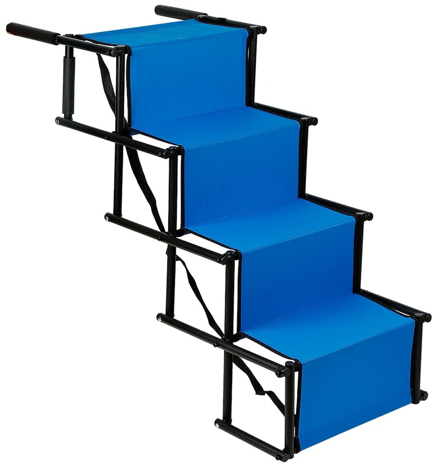 Nutrella -Hondentrap - Hondenhelling - Lichtgewicht - 4 treden - Veilig Instappen - Draagvermogen 75 kg - Opvouwbaar - 101x47x76 cm- Blauw