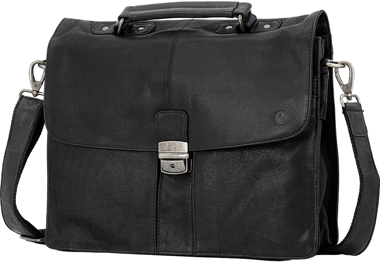 LINDENMANN heren leren tas - zwart
