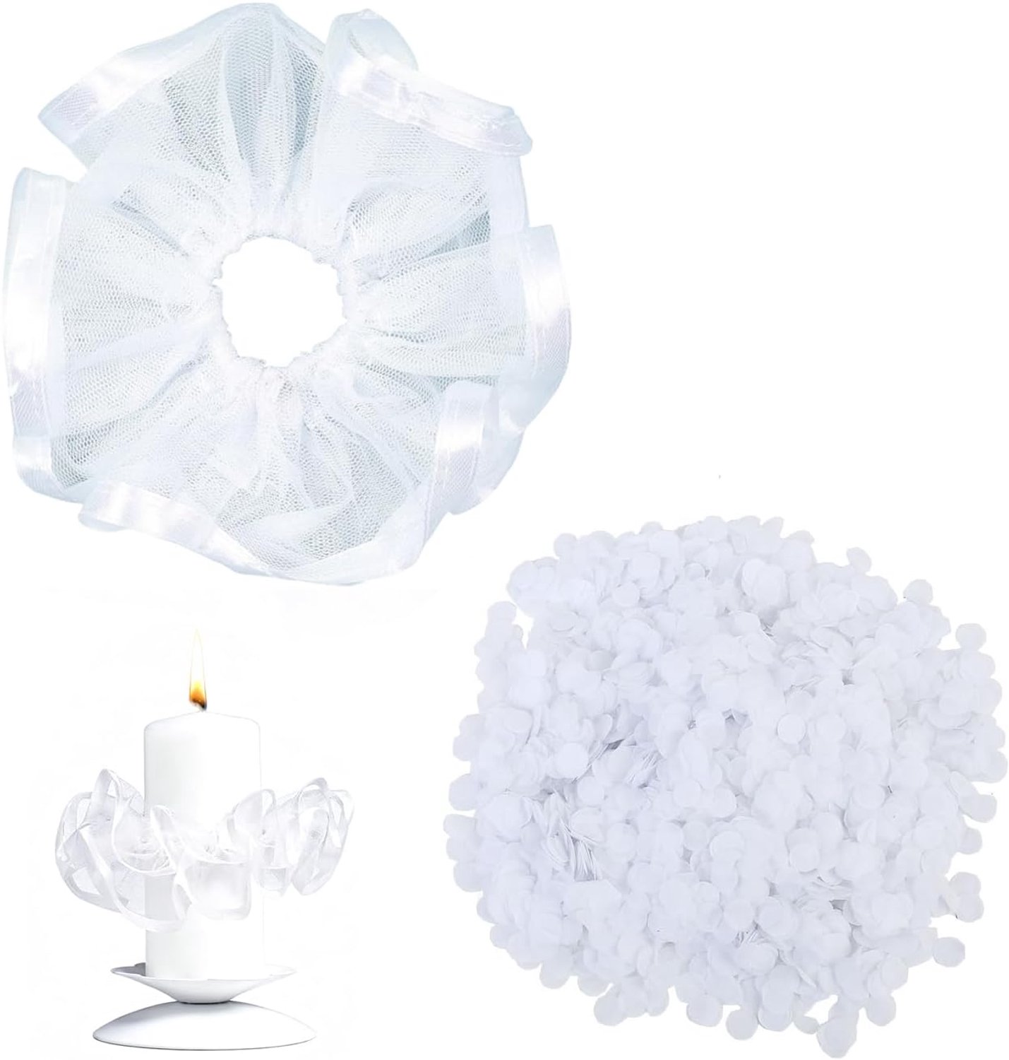 1 Anti-Drup Hoes En 2 Pakjes Papierresten, Anti-Drup Hoes Voor Communiekaarsen, Algemene Anti-Drup Wasring Voor - ShopVlot
