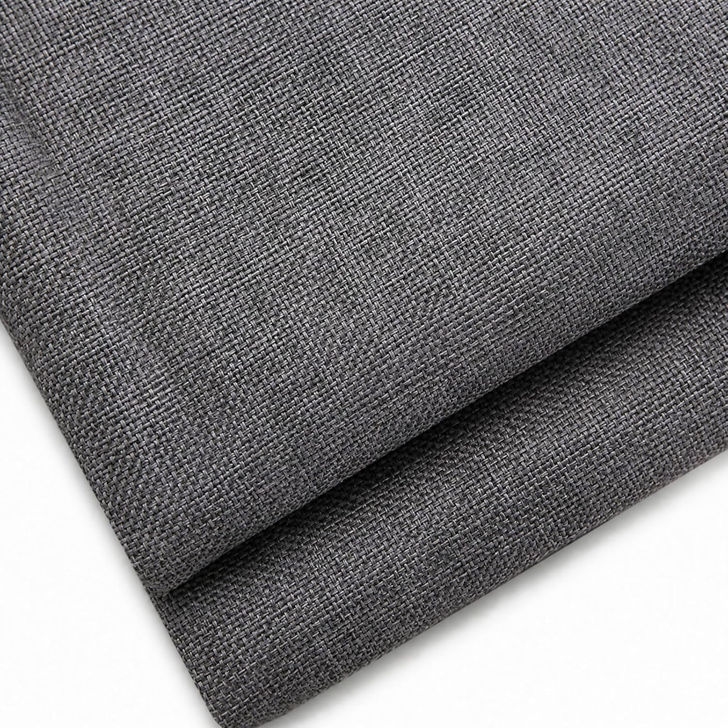 Meubelstof 250x148cm - linnenlook donkergrijs - onderhoudsvriendelijk en duurzaam - ideaal voor banken en fauteuils - ShopVlot