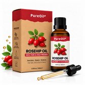 PureOil – Rozenbottelolie – 100ml - Koudgeperst & Hexaanvrij - 100% Puur, Natuurlijk - Rosehip Oil - Voor Haar | Huid | Gezicht | Scalp | Wimpers | Wenkbrauwen | Nagels | Massage