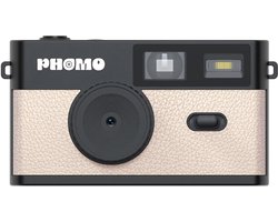 Phomo Digitale Retro Camera - Compact Camera - 8MP - 4 Retrofilters - Flits - SD-kaart - USB-C - Beige