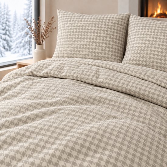 Dekbedovertrek Flanel - Winter - 2 personen - 200 x 200 cm - PIEDDEPOULES — afbeelding 2