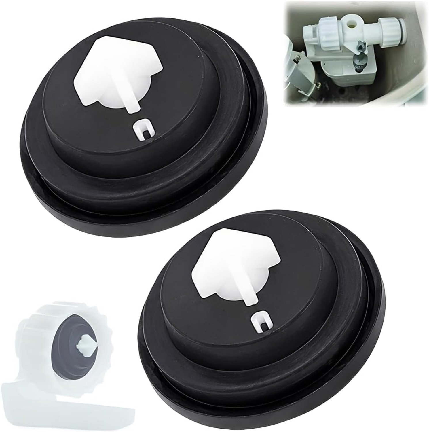 WC-vlotterafdichtingen 2 stuks - universeel rubber - onderhoudsproduct voor toiletten - Homevero