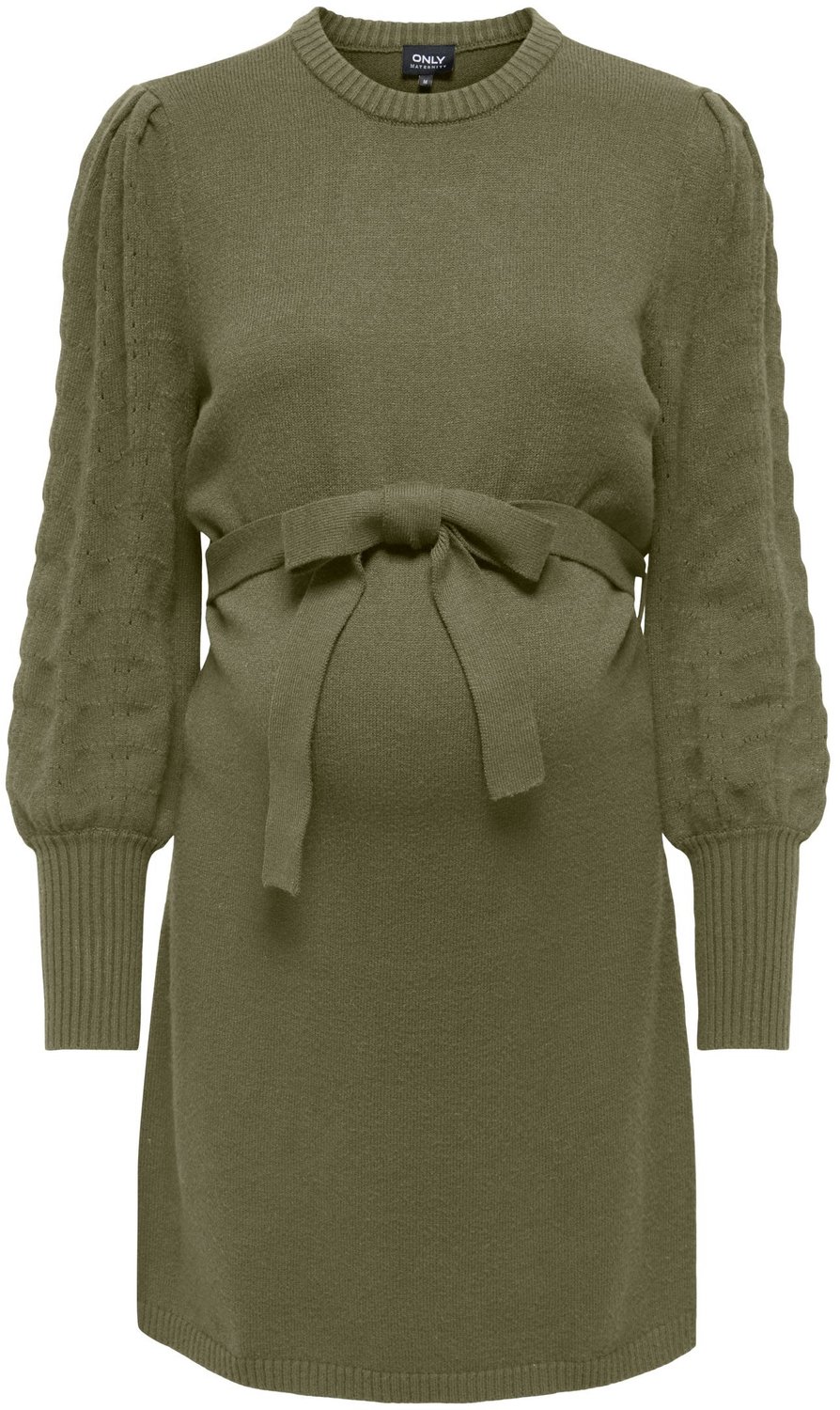 Only MATERNITY Gebreide jurk OLMMATTI Korte jurk winter moss 1