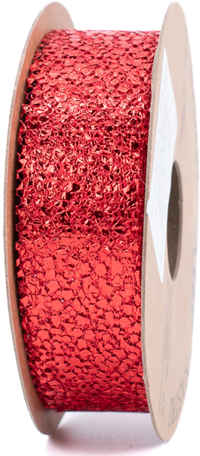 Kerstlint - rood - 25 mm x 20 meter - cadeaulint