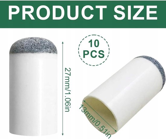 10 Biljartkeu Tips 13mm - Zonder Lijm, Eenvoudige Vervanging — afbeelding 5
