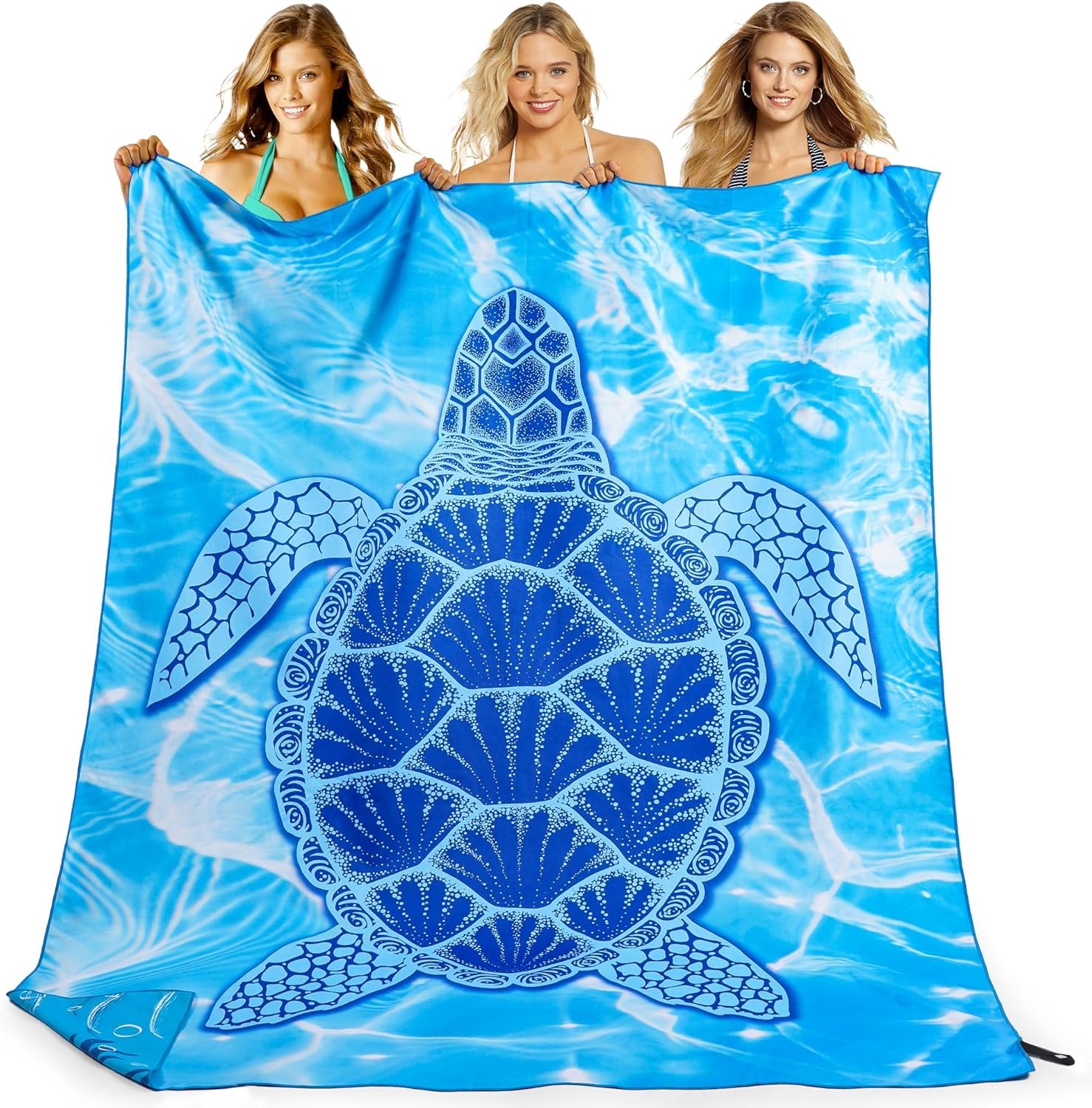 SnelShoppen - XXL Strandhanddoek 200x145cm, Sneldrogende Microfiber Handdoek, Zandvrije Badhanddoek, Stranddeken, Vrouwen Strandhanddoek