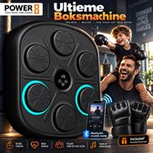Power-8 Interactieve Muziek Boksmachine – Bluetooth & Ingebouwde Speaker – 6 Stootpads, 9 Snelheden & 9 Modi – Stootcounter – Incl. MMA Handschoenen – Kinderen & Volwassenen