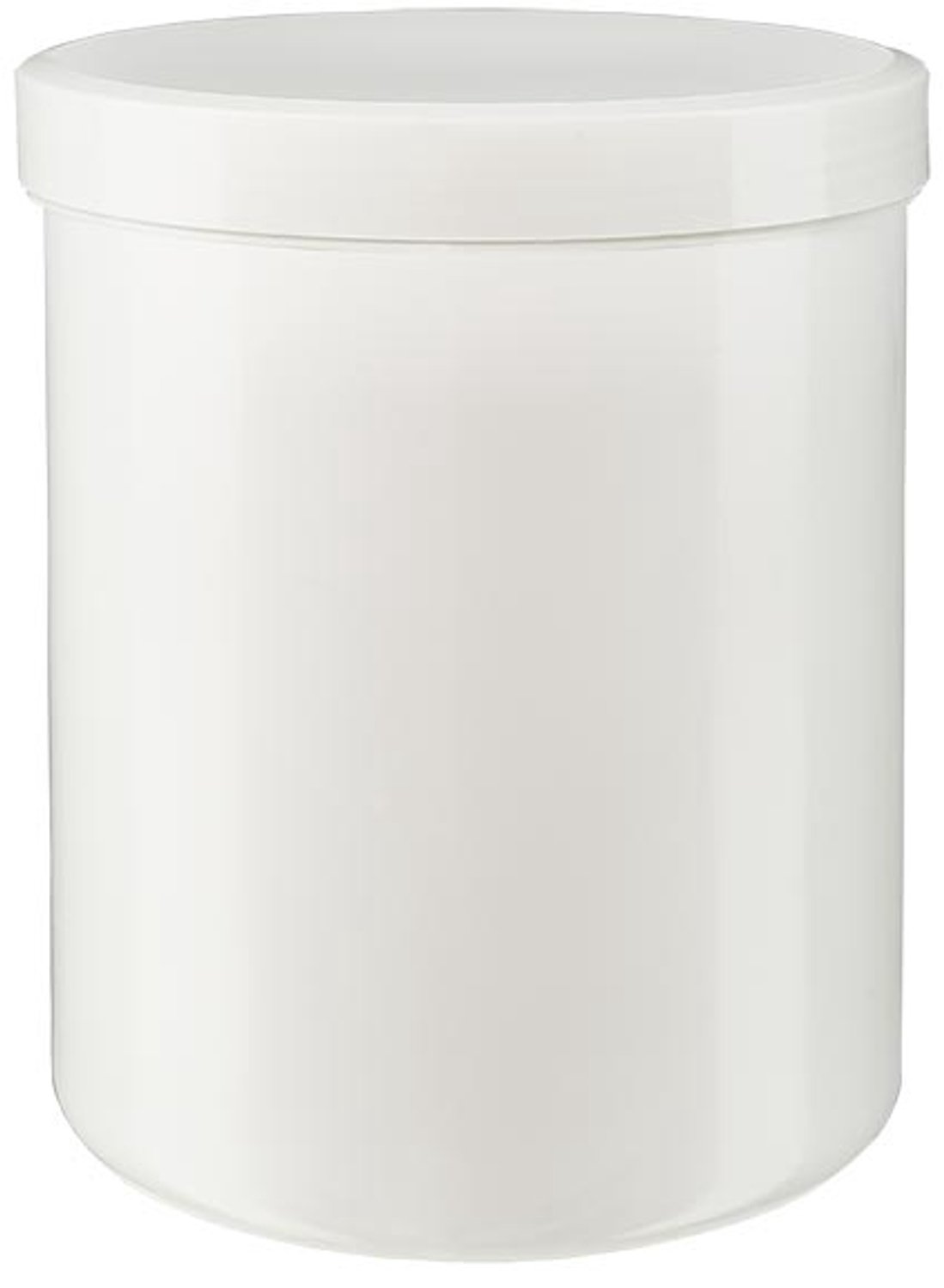 UNIPOT 1250ml met deksel - witte afsluitbare pot in PP meteriaal - 56 stuks