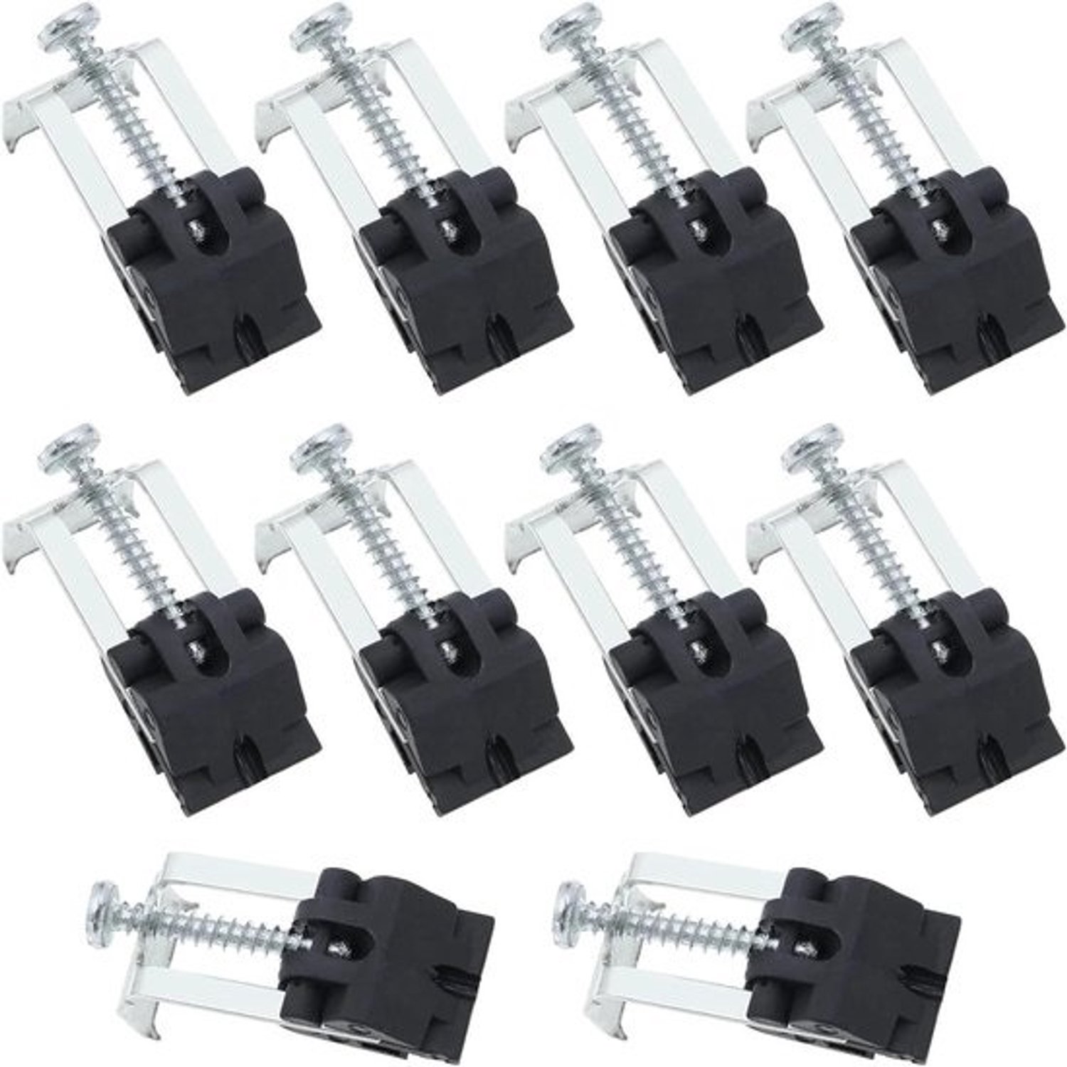 Onderbouw Sink Clips - Keuken Gootsteen Clips - Gootsteen Bevestigen - Corrosiebestendig Mangaanstaal - 10 Stuks - Zwart