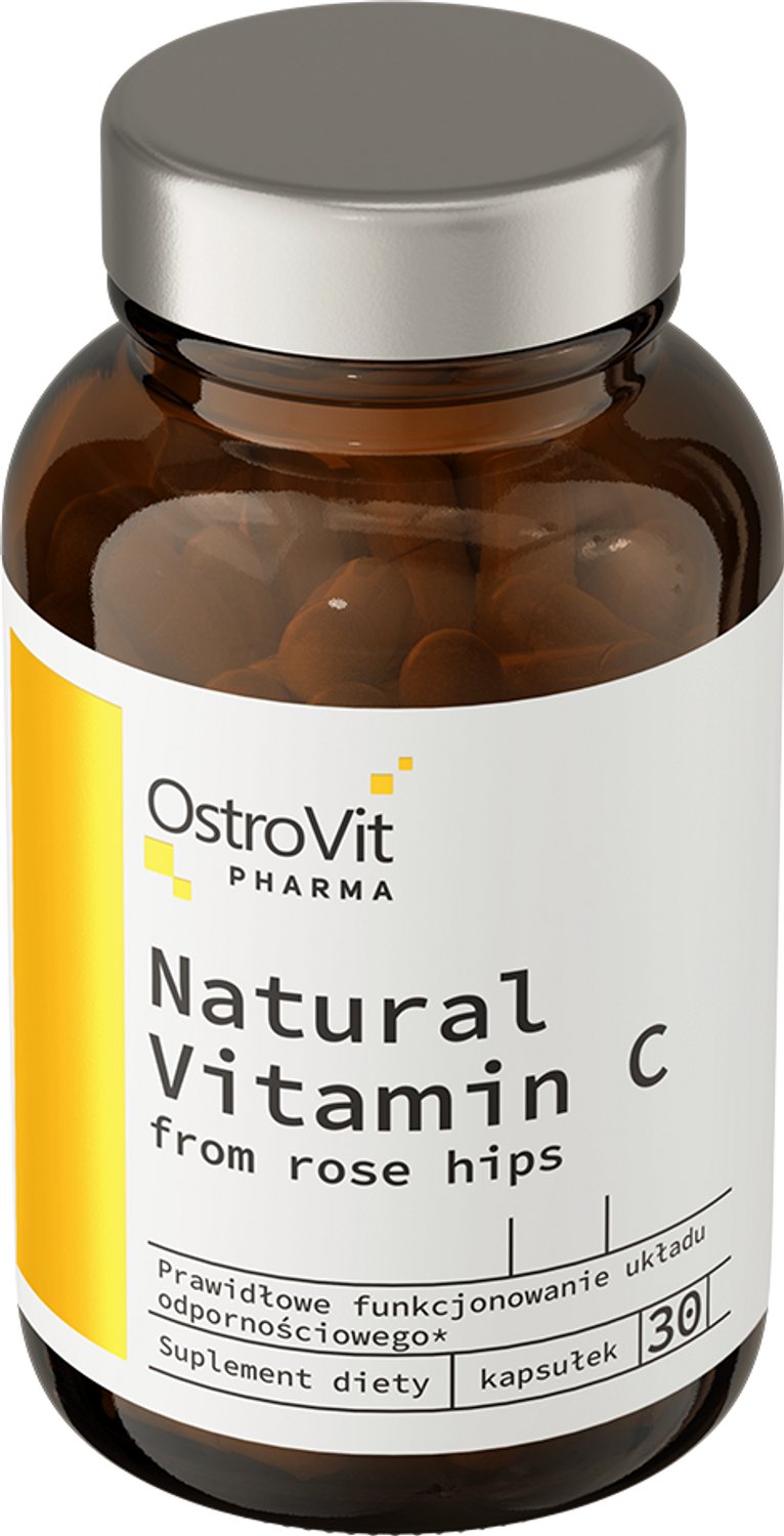 Vitaminen - Natural Vitamin C Rose Hips Pharma - 30 Capsules - OstroVit -