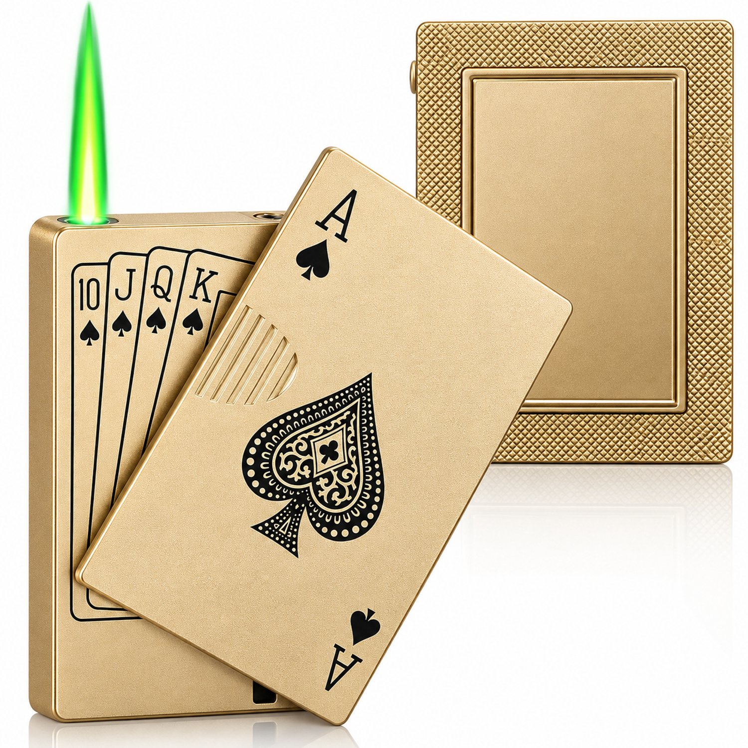 Nina’s Giftshop® Gouden Luxe Gasaansteker met UV-Lamp Windproof Poker Aansteker – Cadeau voor Hem, Man, Vader – Vaderdag, Valentijn, Kerst