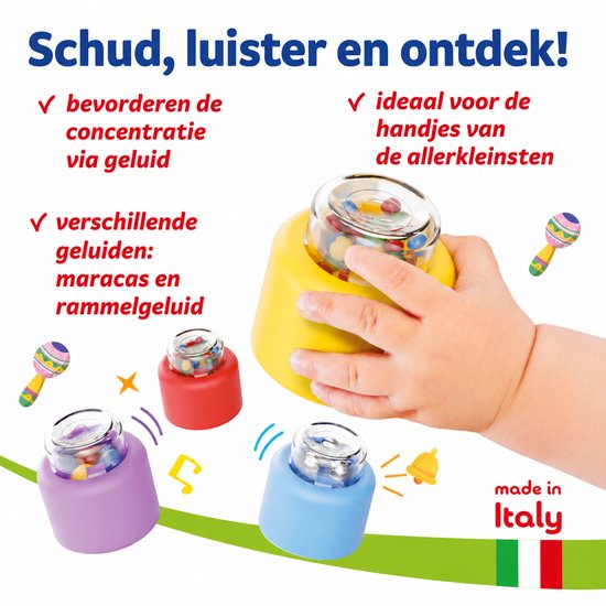 Quercetti zachte bouwblokken baby speelgoed met geluid 4-delig sensorisch. van Merkloos — afbeelding 3