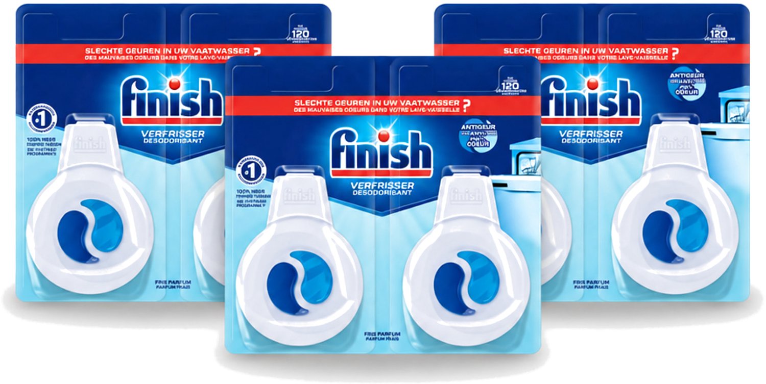3 x Finish Deo Odorstop - Vaatwasverfrisser - Fris Parfum - Anti-geur - Tot 120 Afwasbeurten - Voordeelverpakking - 3 stuks