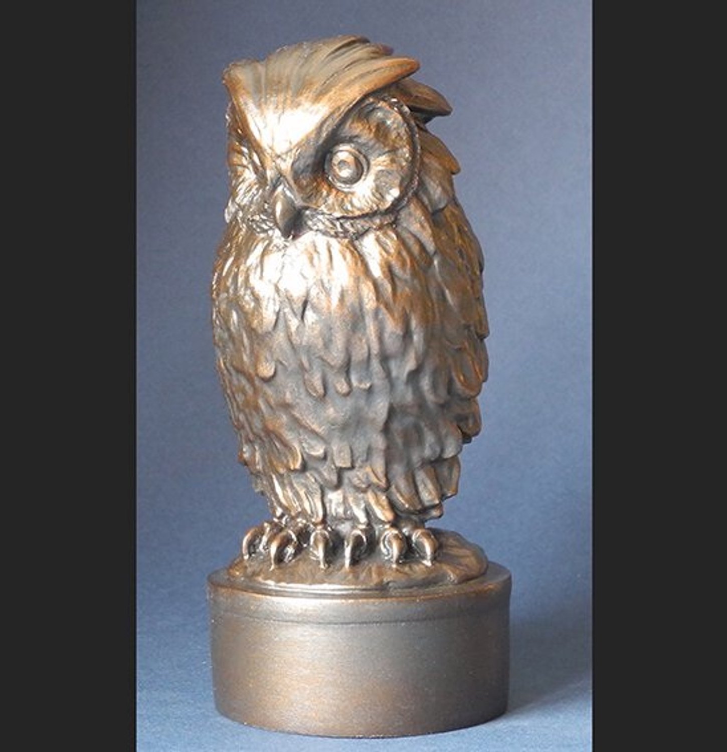 Uil beeldje - Giambologna - museum collectie - koper look - 18 cm