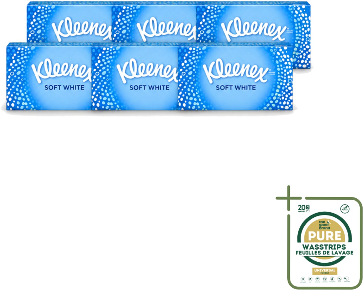 6 x Kleenex - Tissues - Soft White - 70 Tissues - Wasstrips - Kleenex Tissues - Tissue - Tissuepapier - Tissue Voor Verkoudheid - Tissue Voor Neus