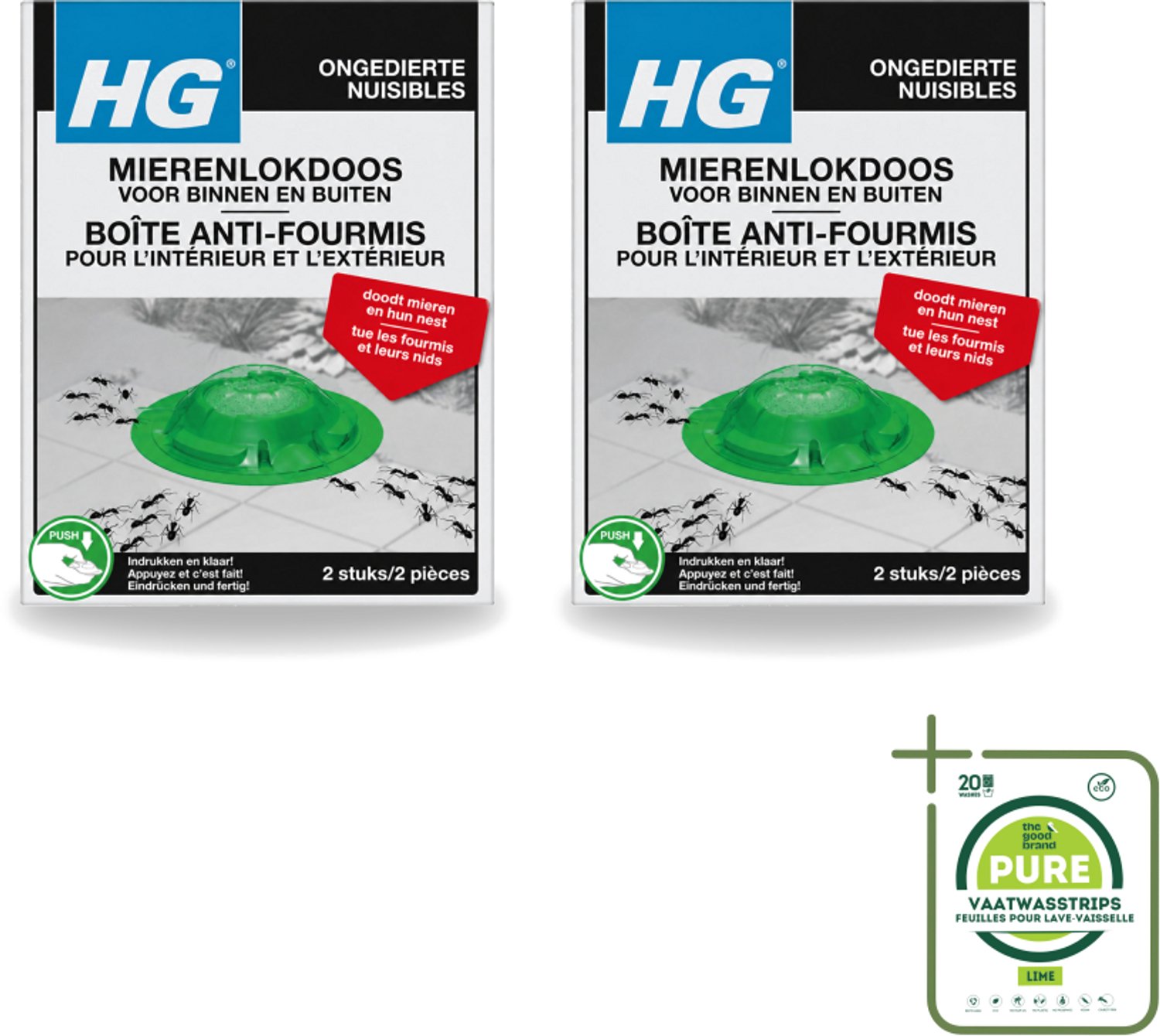 2 x HG X - Ongedierte - Mierenlokdoos Voor Binnen & Buiten - Bestrijdt Tot In Het Nest - 2 Doosjes - Grootverpakking - Mierenbestrijding - Mierenlokdoos - Mierenbestrijding Binnen En Buiten - Mierenbestrijding Tot In Het Nest - Mierenbestrijding Tuin