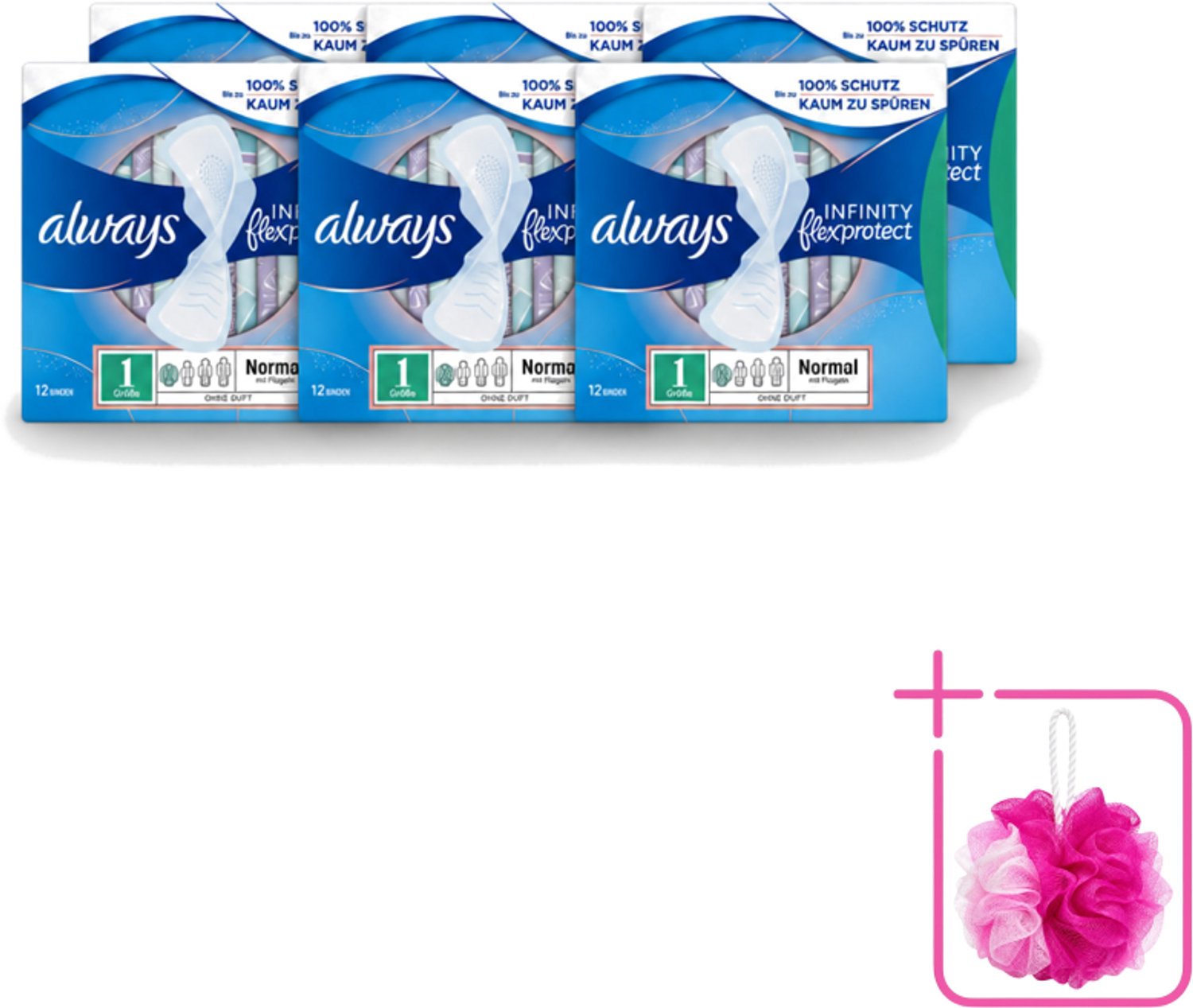 6 x Always – Maandverband – Infinity Normal - 12 Maandverbanden - Bulkverpakking - Always Infinity - FlexFoam