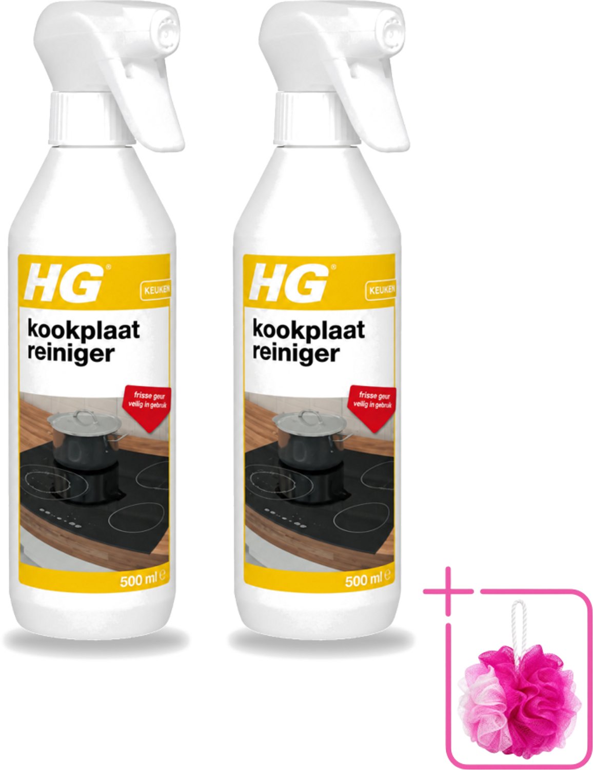 2 x HG - Kookplaatreiniger Spray - Frisse Geur - Veilig in Gebruik - 500 ml - Bulkverpakking - Kookplaat reinigen - Inductieplaat reinigen