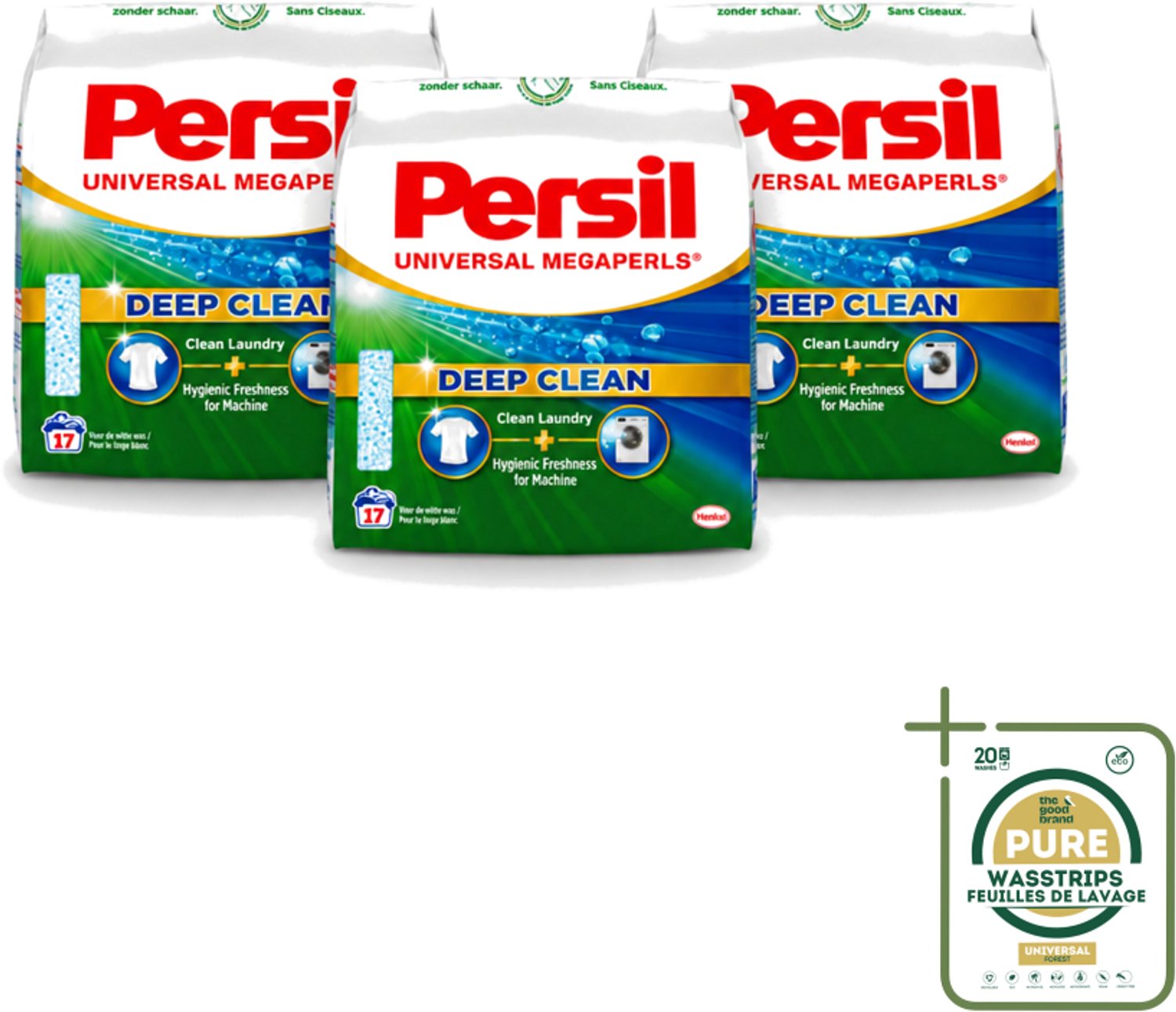 3 x Persil Universal Megaperls - Waspoeder - Witte en Gekleurde Was - 17 Wasbeurten - Wasstrips - Waspoeder - Was - Wasmiddel - Wasbeurten - Vlekverwijdering