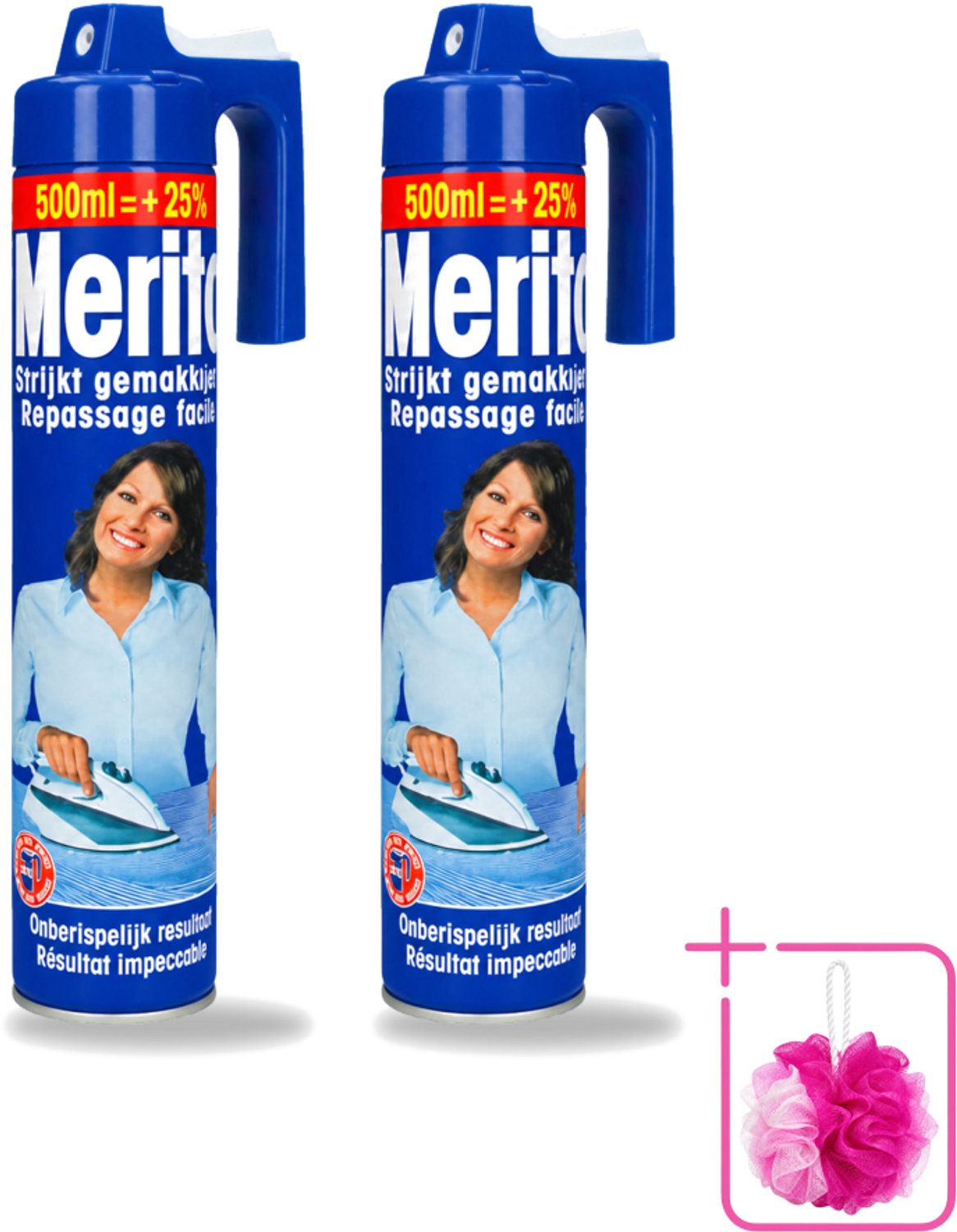 2 x Merito - Strijkspray - 500 ml - Bulkverpakking - Strijkspray - Douchemop - Linnen strijken