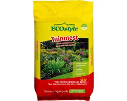 ECOstyle Tuinmest Organische Meststof - Border & Siertuin - Natuurlijke Meststof Gazon - 120 Dagen Voeding- 50 M² - 5 KG