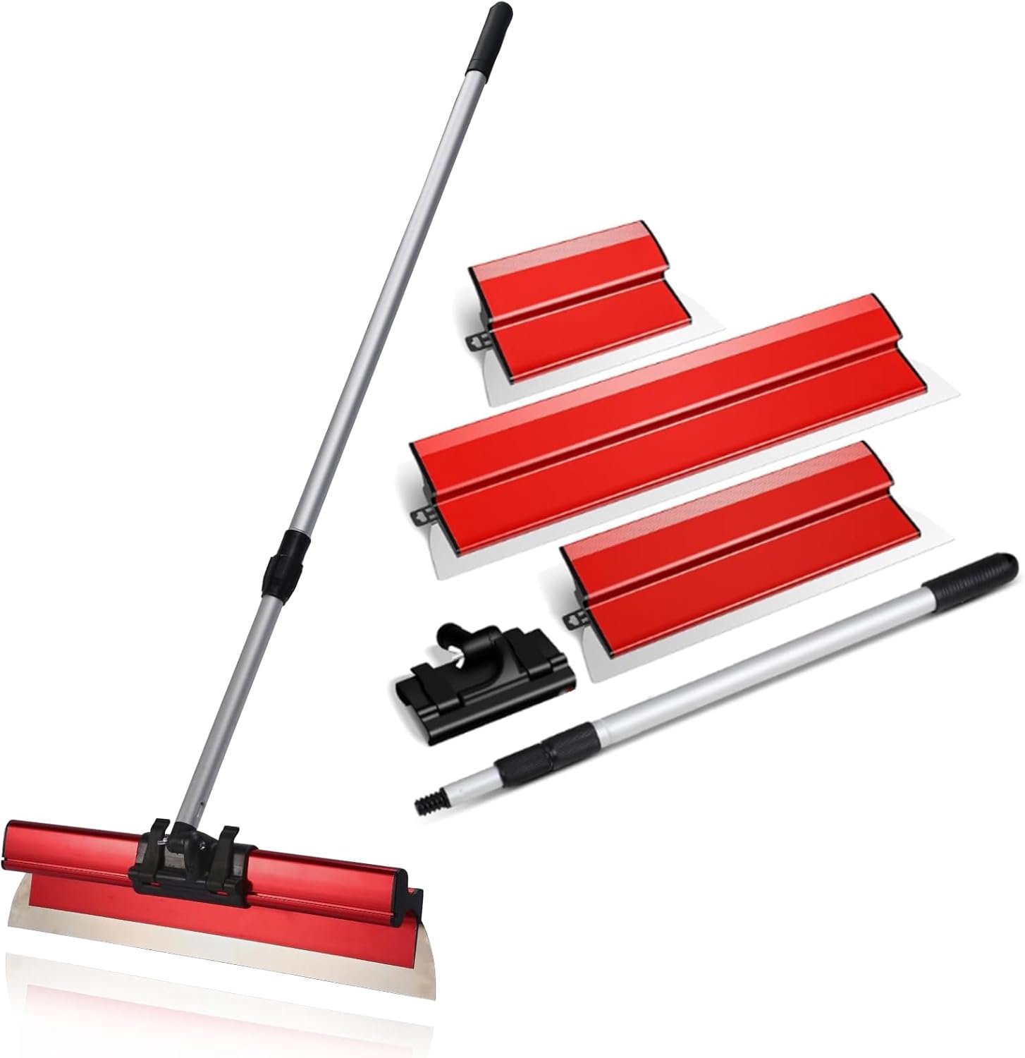 Spatula set 10, 16, 24 inch - roestvrij staal - inklapbare handgreep - perfect voor het afwerken van gipsplaten - ShopVlot