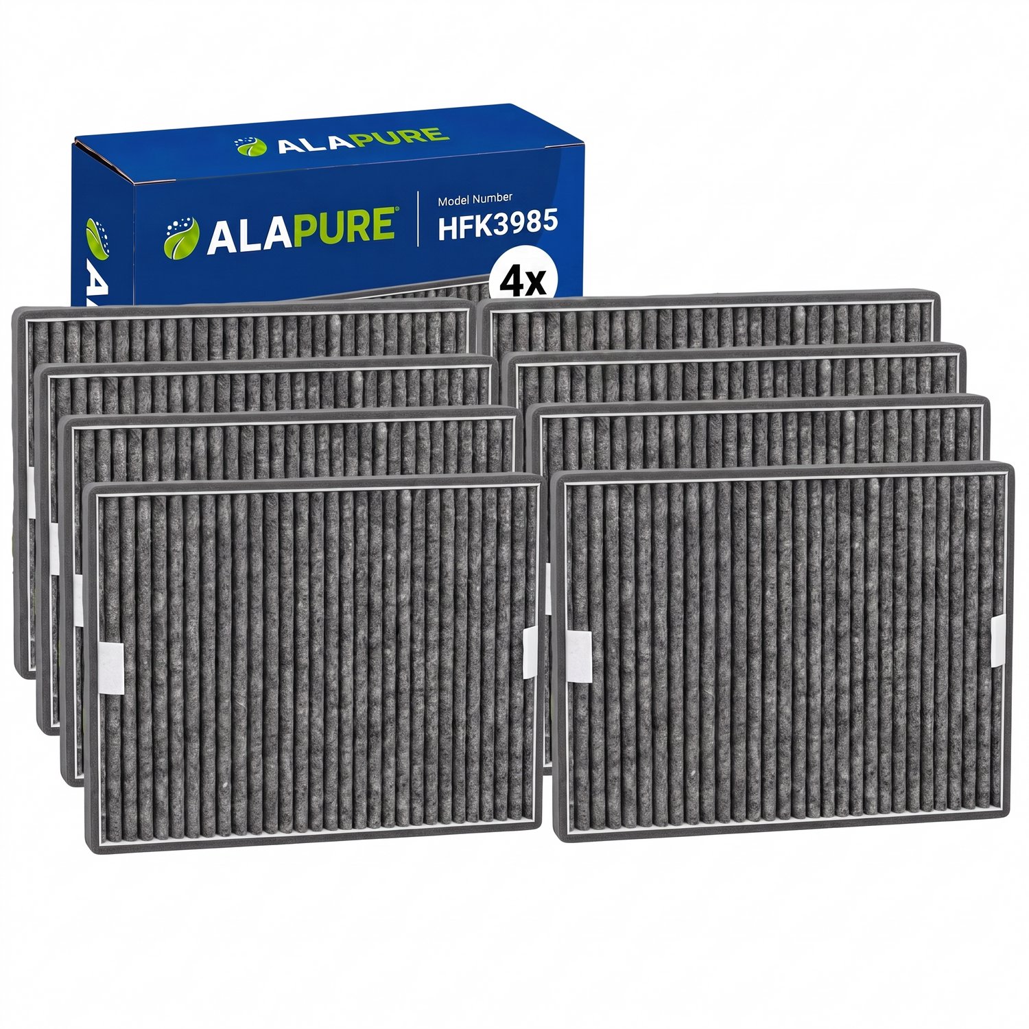 4x Alapure 3975 Compatibel met Miele Koolstoffilter D19-P / FWKM-1423 (2 St.)