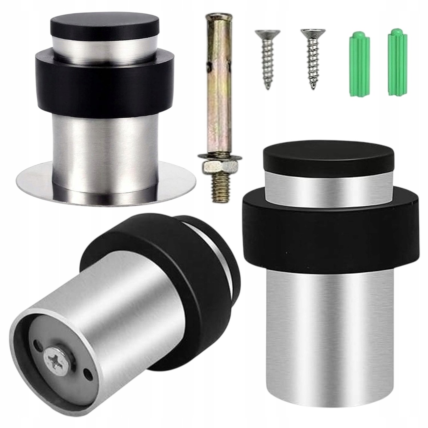 Deurstopper RVS Zilver - 46mm - Inclusief Montagemateriaal
