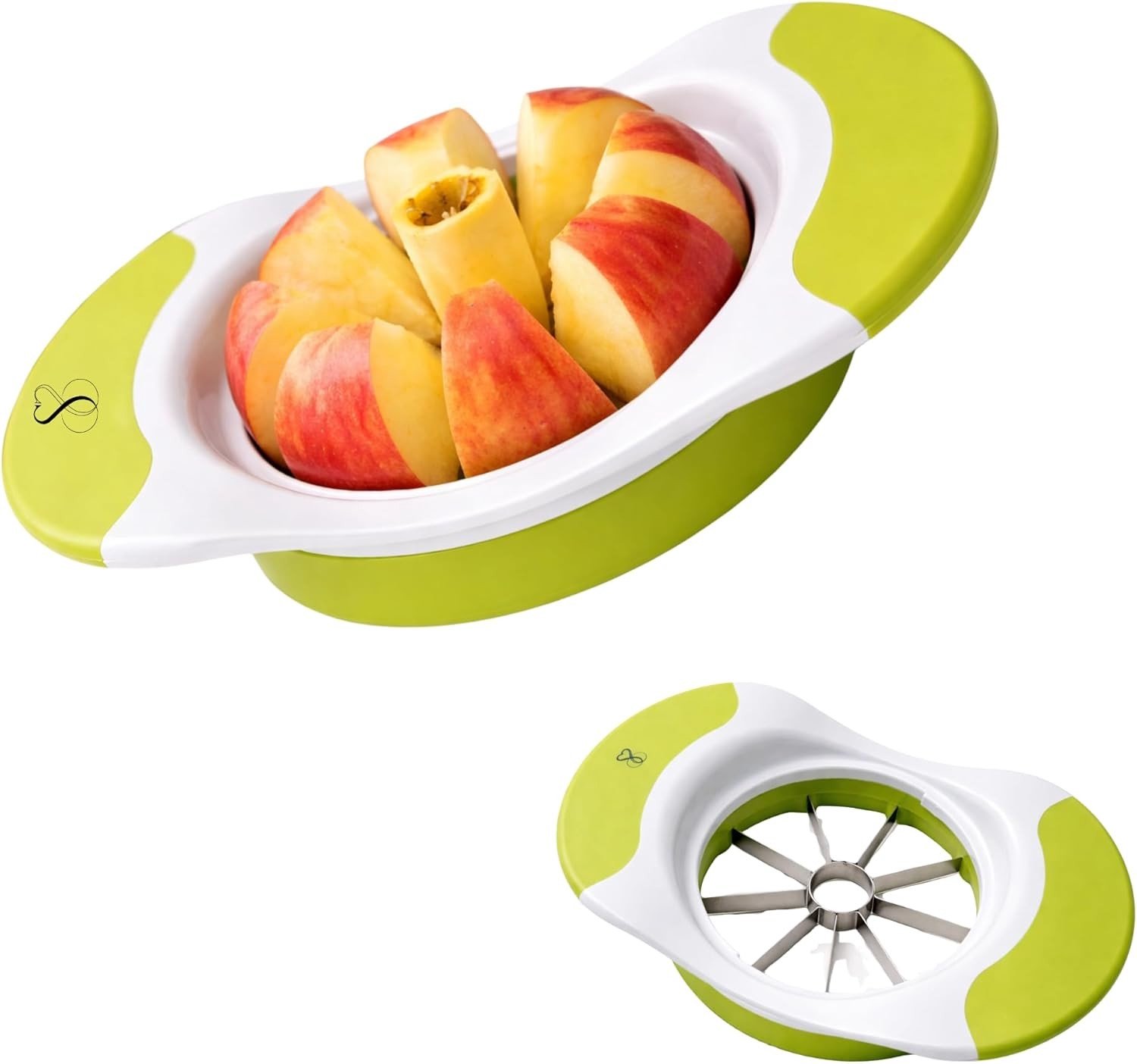 Appel Snijmachine - Staal - 16 x 13,5 x 1 cm - Vaatwasserbestendige Appelsnijder voor Thuisgebruik