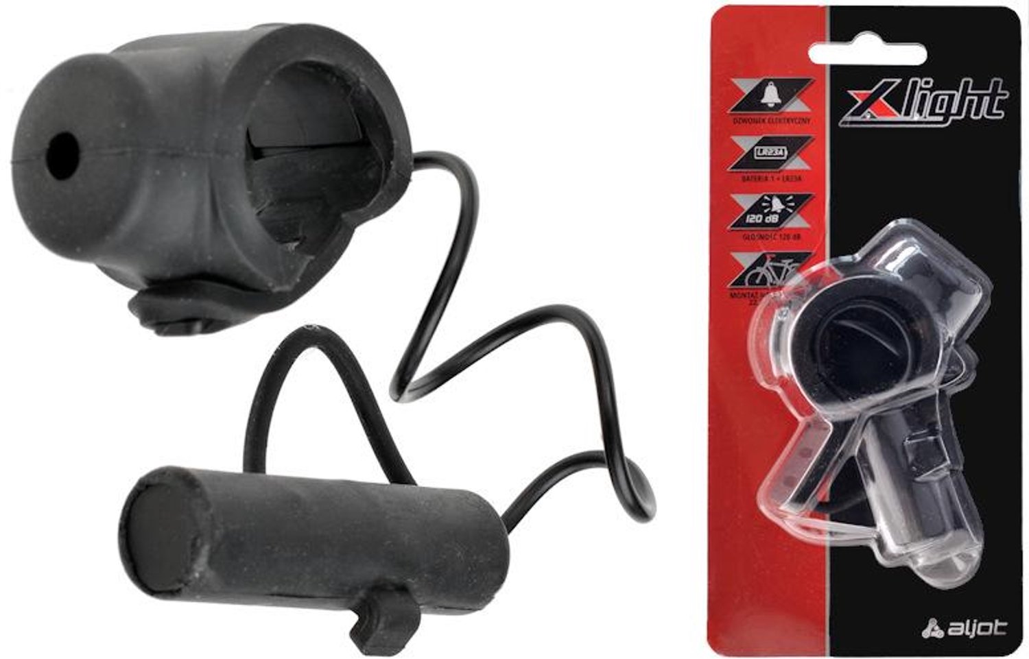 X-LIGHT Elektrische Fietsbel A-DKL-0121 - 120 dB, Zwart