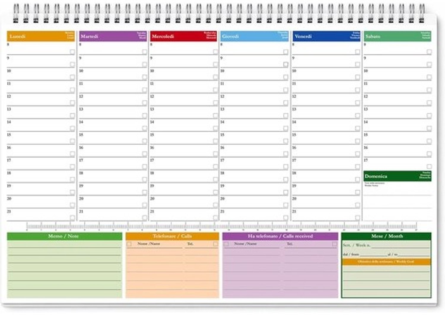 Weekplanner 2026 - Agenda Organizer - Afspraken Plannen - Spiraalbinding 50 Vellen - A3 Formaat - Wit