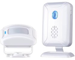 RaviSoll Entreemelder met Beweging Detector - Toegangsmelder - Doorgangsmelder - Geschikt Voor Winkels – Bewegingsmelder Met Sensor - Plug & Play - wit