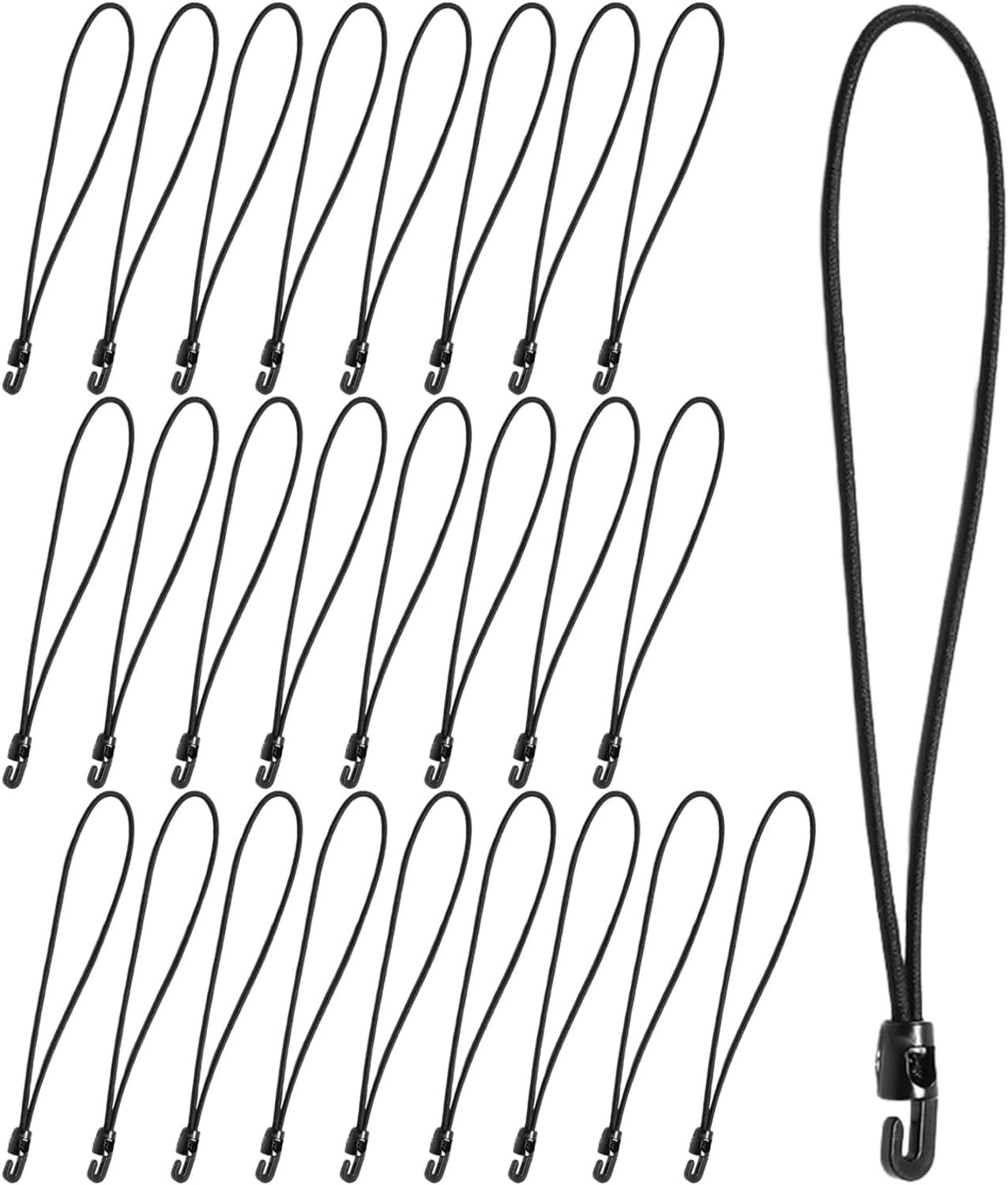 Mini rubber bands 26 cm - zwart - multifunctioneel - ideaal voor het bevestigen van objecten - ShopVlot