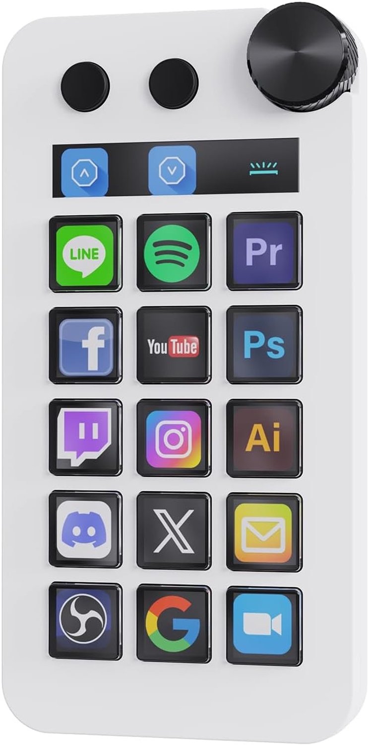 Macro Toetsenbord - Wit - 15 Toetsen - Programmeerbare Stream Controller met Numpad en Calculator - Voor Streaming en Werk